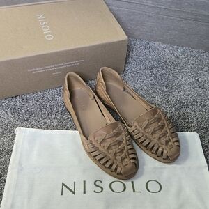 NWT Nisolo Brown Leather Flats